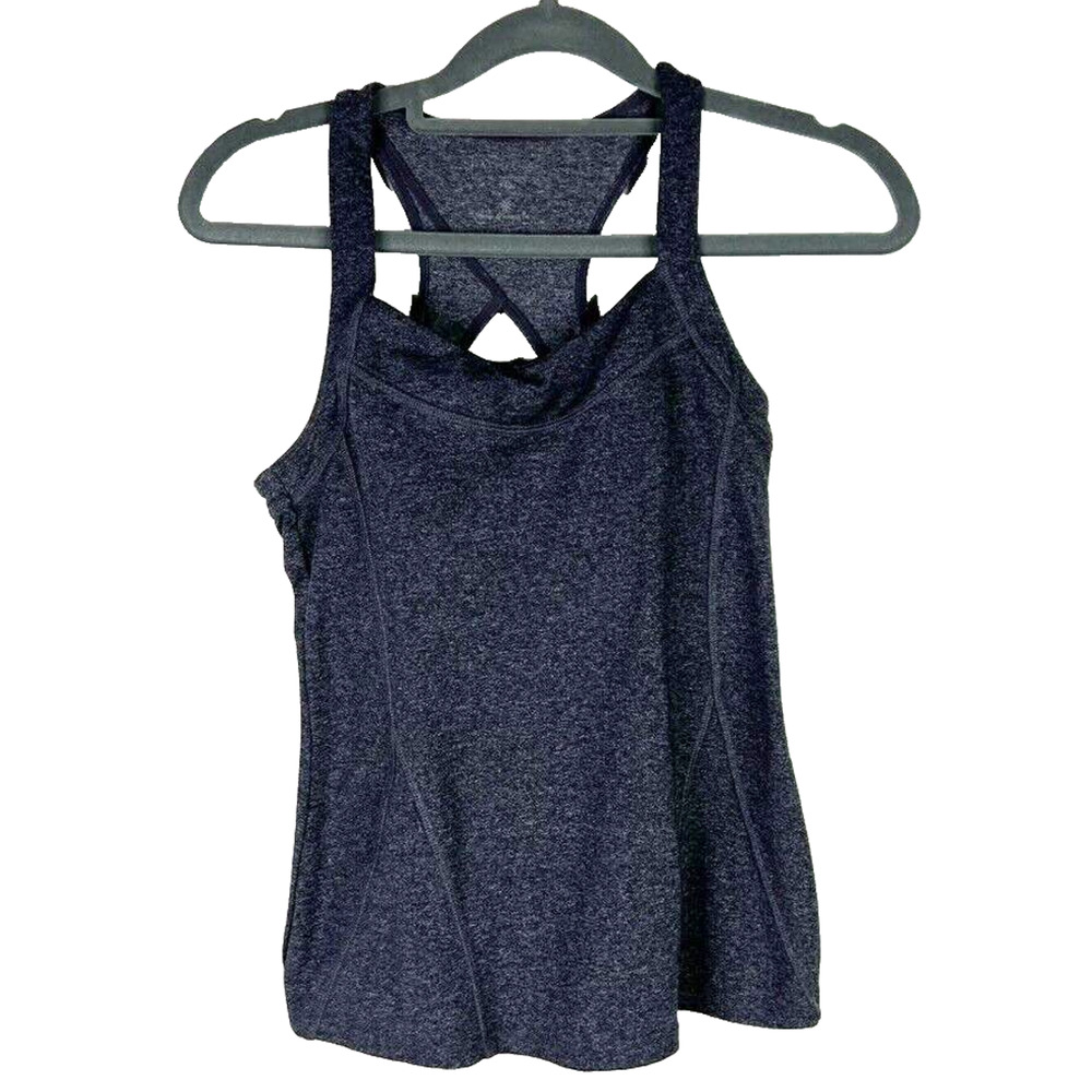 Athleta Switchback Racer Tank Top Heathered Gray‎ Size XXS #819348